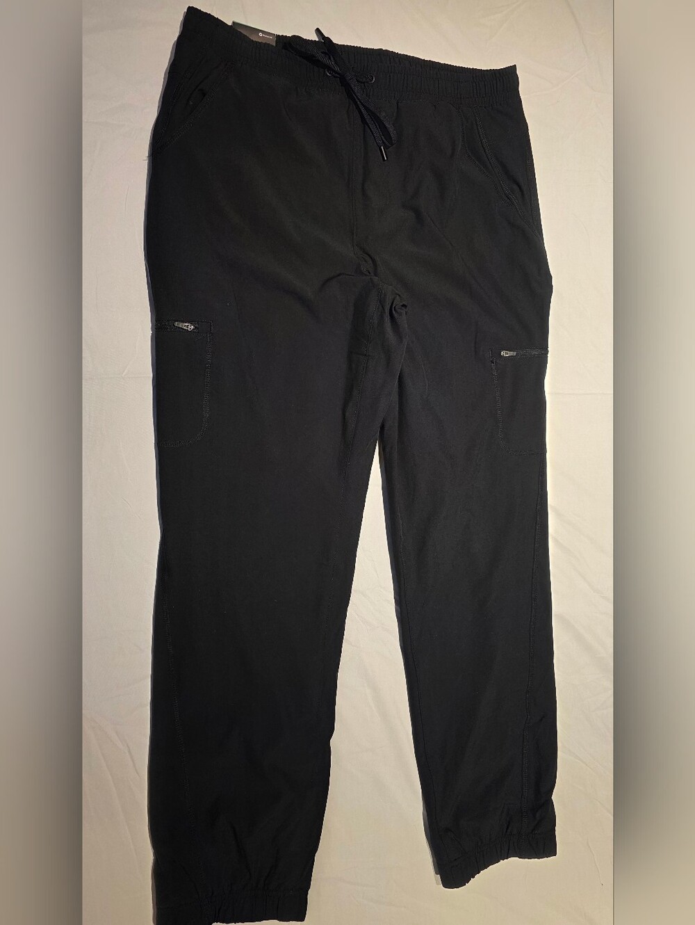 Eddie Bauer Polar Fleece-Lined Black Jogger Pants Sz 12 Regular Pull On NWT